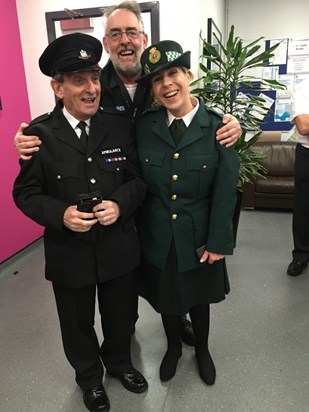 Dave with Stu and County Commander Sarah Jenkins at the official opening of Bristol Station.