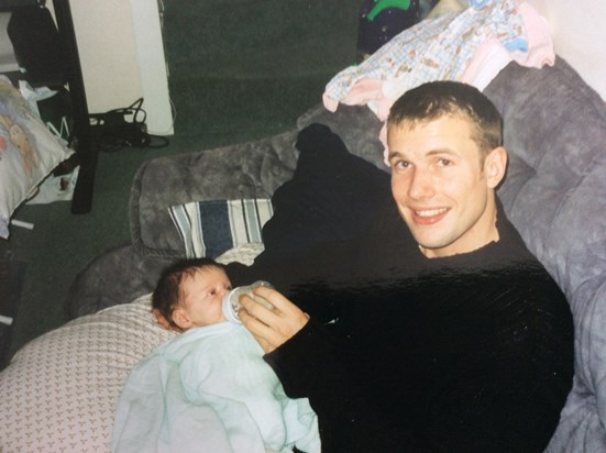 Neil with Abby, who is now 18