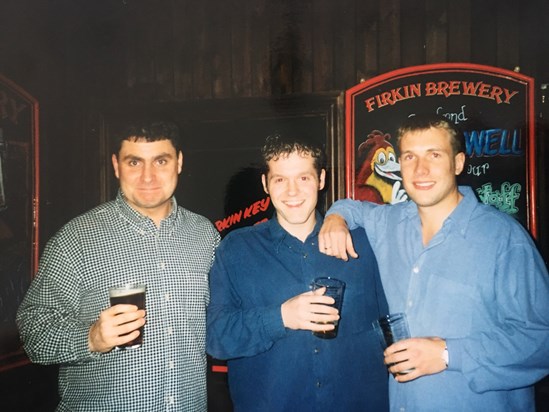 Neil, Mark and Clayton - doing what they did best in the late 90's - drinking beer!