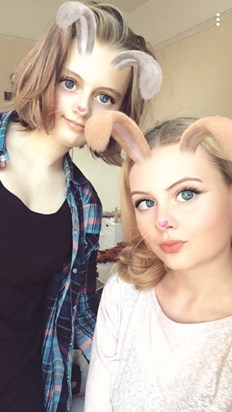 Eloise and I as rabbits 
