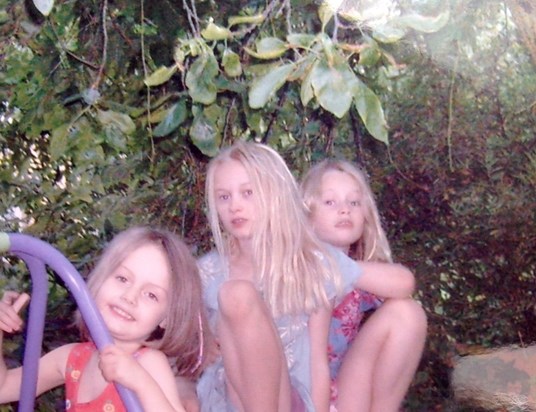 Ten years ago today - climbing on the shed after strawberry picking