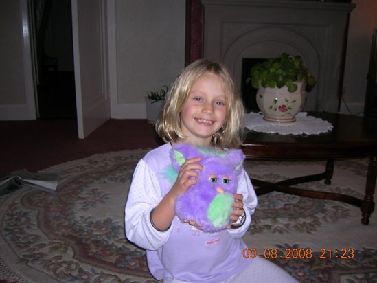 Eloise's 8th Birthday - with her new Furby