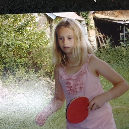 Learning to play table tennis with great concentration, Normandy 2010