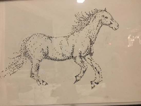 Galloping Horse - sketched in dots