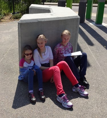 A rest in a spot of shade, walking the Capital Ring near Olympic Park, 2013