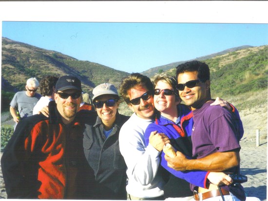 Tom, D'Arcy, Scott, Kris, & Juan on the beach...
