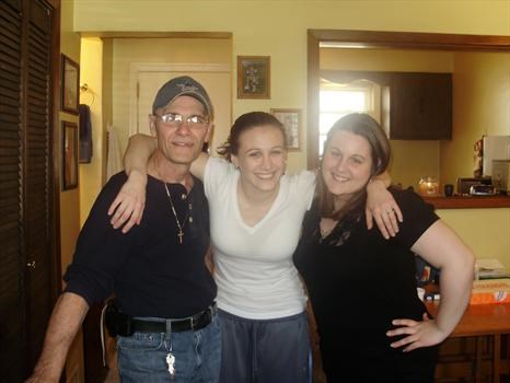 Uncle Bobby with nieces Lisa and Ashley