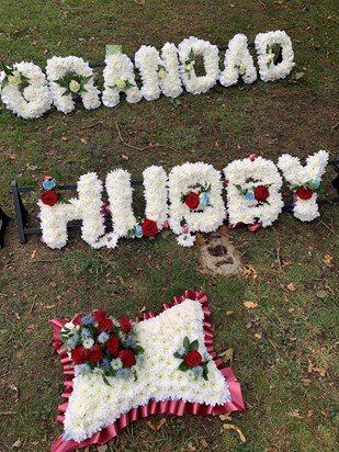 Beautiful Flowers Grandad, Hubby & Floral tribute 