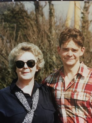 Mum and me, 30 years ago