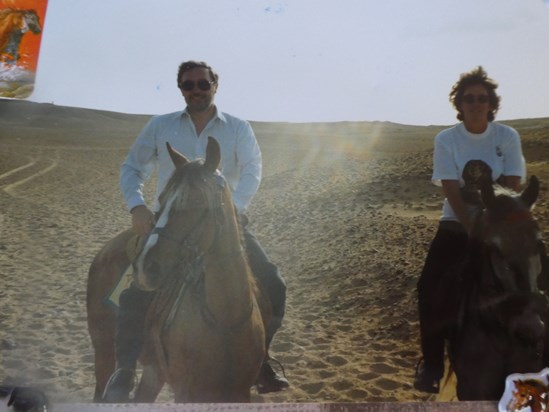 Riding around the desert in Egypt