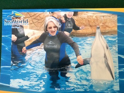 Dancing with Dolphins!  You're likely doing it for real now!  I miss you so.