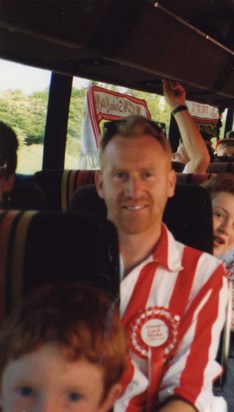 Neil en route to Wembley Stadium - 92' Autoglass Final