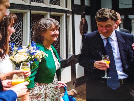 Marian and Gerry at Haidee & Pete's wedding in July 2019