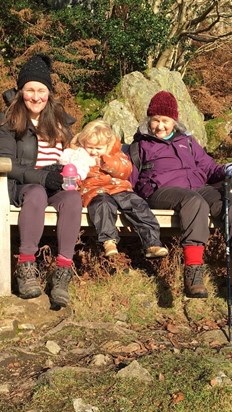 Haidee, Lauren and Marian in the Lake District, November 2019