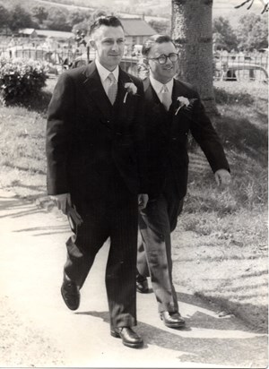 Max with best man Pete, 1st September 1956