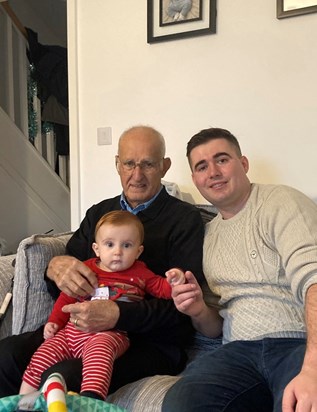 Grandad, me and Oliver 