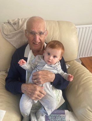Great grandad with his great grandson 