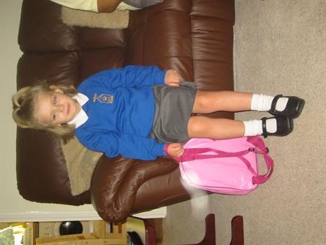 Leah 1st day at school