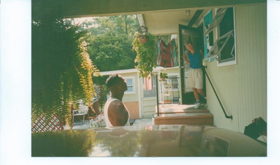 Darryl at Bonnie's backdoor in Brooksville, Fl.  Those's were the day's.