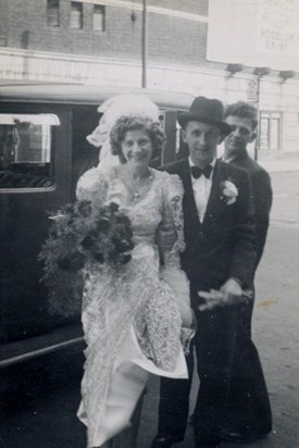 Rose and Louis' wedding day, 1946.