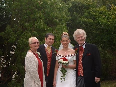 With Mum & Dad at our Wedding in 2002
