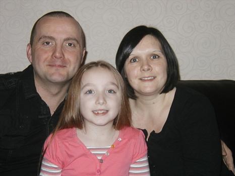 Tracey with son-in-law Paul and granddaughter Olivia