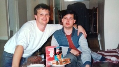 Brothers in about 1996