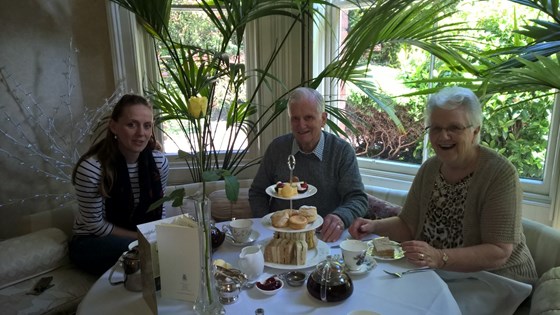 Lisbeth, John and Claire Bagshaw - Netherstowe House, Lichfield in 2015