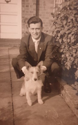 John and his beloved corgi, Peppi