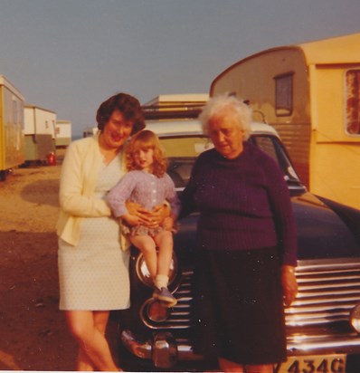 Mom, me and Gran at the Caravan