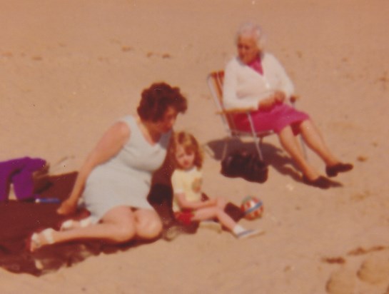 Mom, me and Gran on the Beach
