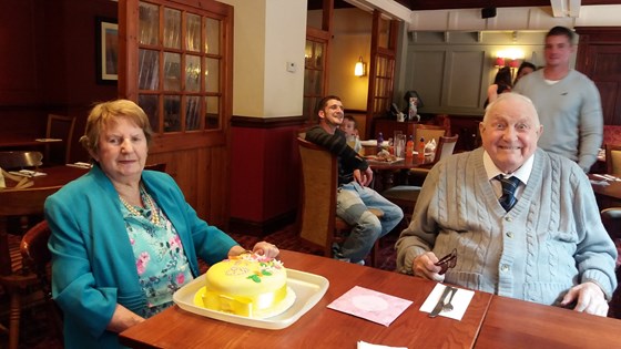 Mum celebrating her 89th birthday last year - happy times with her family xx