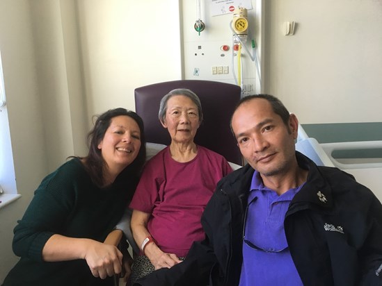 David and I with mum 2018 - Chester-le-street hospital 