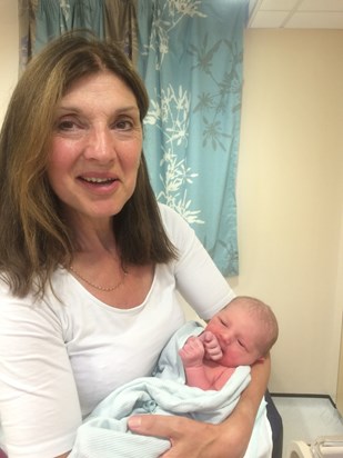 Diane at the birth of her Grandson 
