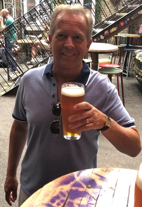 Dad enjoying a beer or 2 in Budapest 