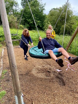 Colin with Caroline and Jacqui, we had a lovely day at Lullingstone. Summer 2020