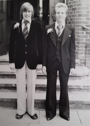 Smartest Ushers in Town - my Sister's wedding - 1980 ............ Colin always 'did smart' whereas I struggled with smart. Mick