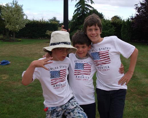 Boys sporting American t.shirts from Nancy, 2008