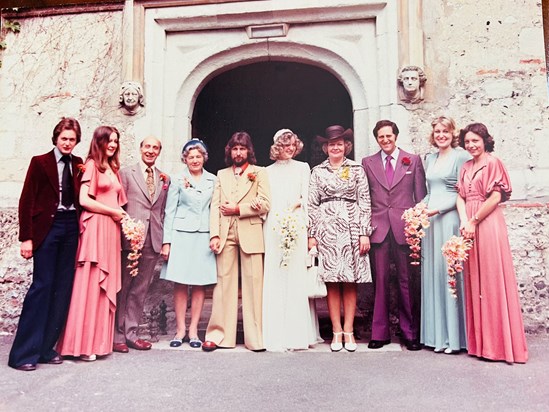 My wedding in 1975 and Claire was one of my bridesmaids 