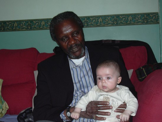 Grandad and Kaydn (one of Kebba's much loved eight grandchildren)