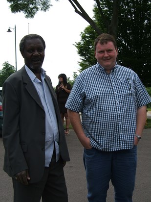 Both Kebba and his son-in-law (Andrew) are chuckling when I took this. I will remember his humour x