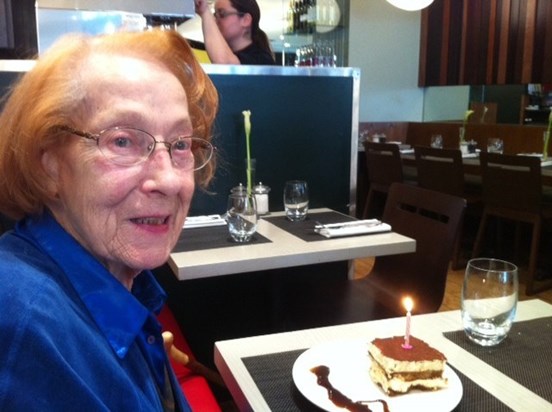 Granny celebrating her 92nd birthday with Karina, Megan, Chris and myself :)