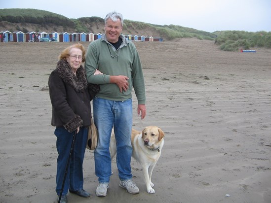 A walk on Saunton Sands with you, me and Hector. 