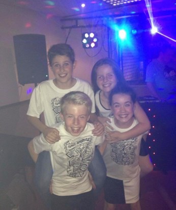 The leavers party, sending you all so much love and prayers. RIP xxx