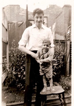 Ted with Jeff around 1955 ish