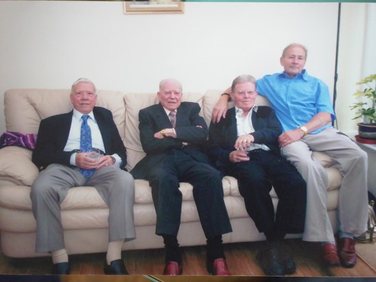 Dad with brothers John, Ray & Frank