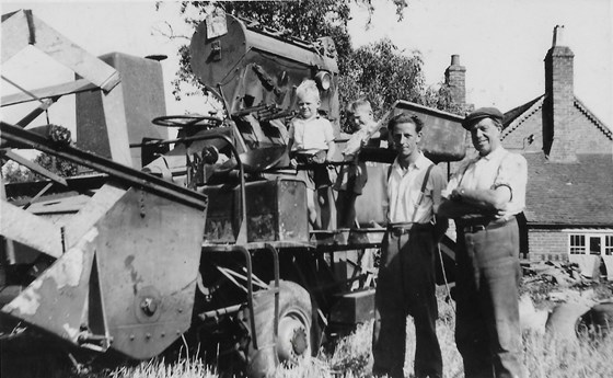 Richard and Anthony on the tractor 