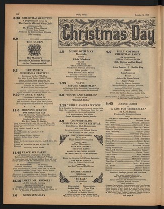 The Radio Times, Issue 1884, London 20th Dec 1959 - 26th Dec 1959. Tessa was in “A Kiss For Cinderella”.