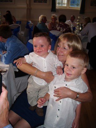 Luke & Rhys with their lovely Great Auntie Barbara XxxX