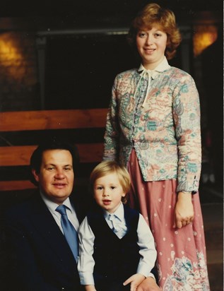 John with his beloved Judy and eldest son, Spencer 